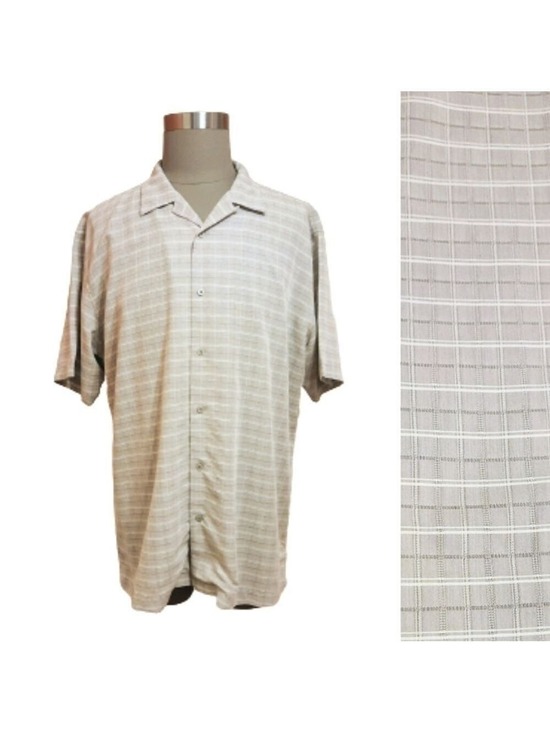 Alfani Other - Alfani Mens Grey White Plaid Modal Blend Shirt 2XL